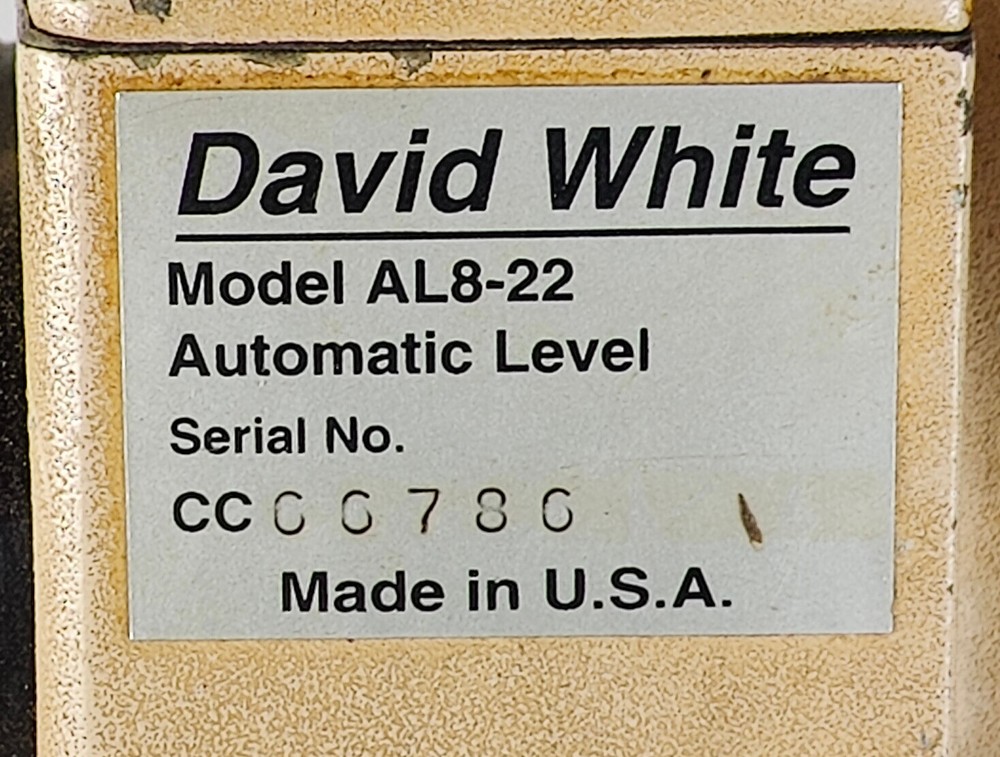 David White Instruments Automatic Level Lens AL8-22 with Case