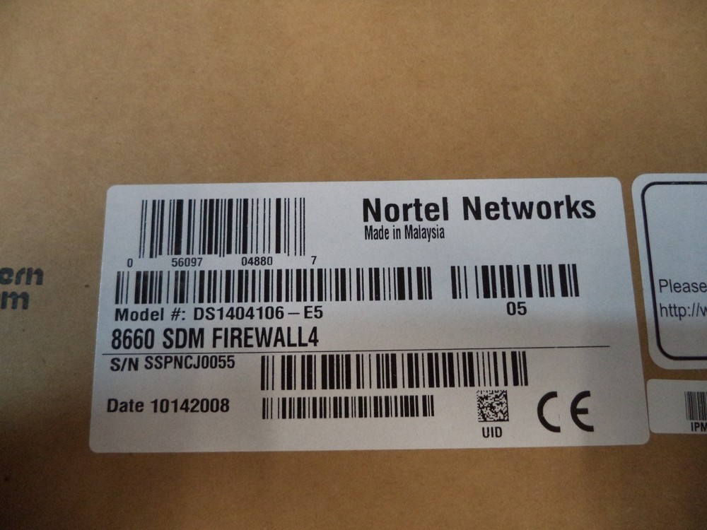 NORTEL DS1404106-E5 8660 SERVICE DELIVERY MODULE 4 FIREWALL iSD MODULES