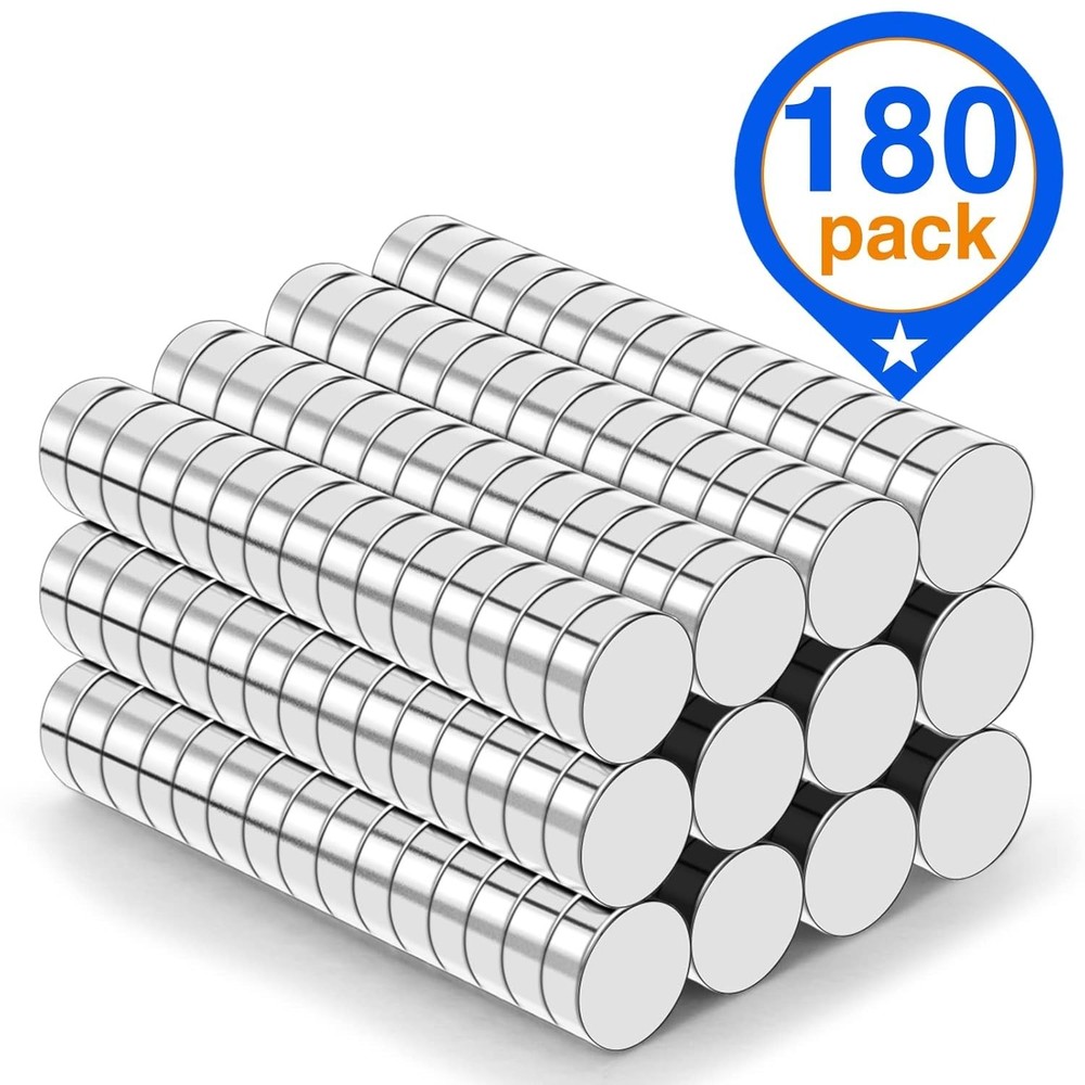 Durable 180-Pc Neodymium Magnets in Storage Case - Rust-Resistant & Compact