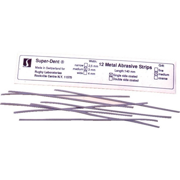 Metal Abrasive Separating Strips Wide Double Sided, 12/Pkg.