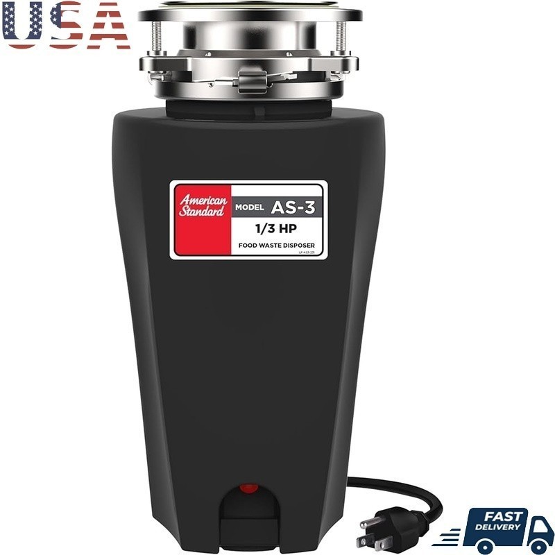 Compact Garbage Disposal 1/3HP Stainless Steel Waste Grinder Easy Install New