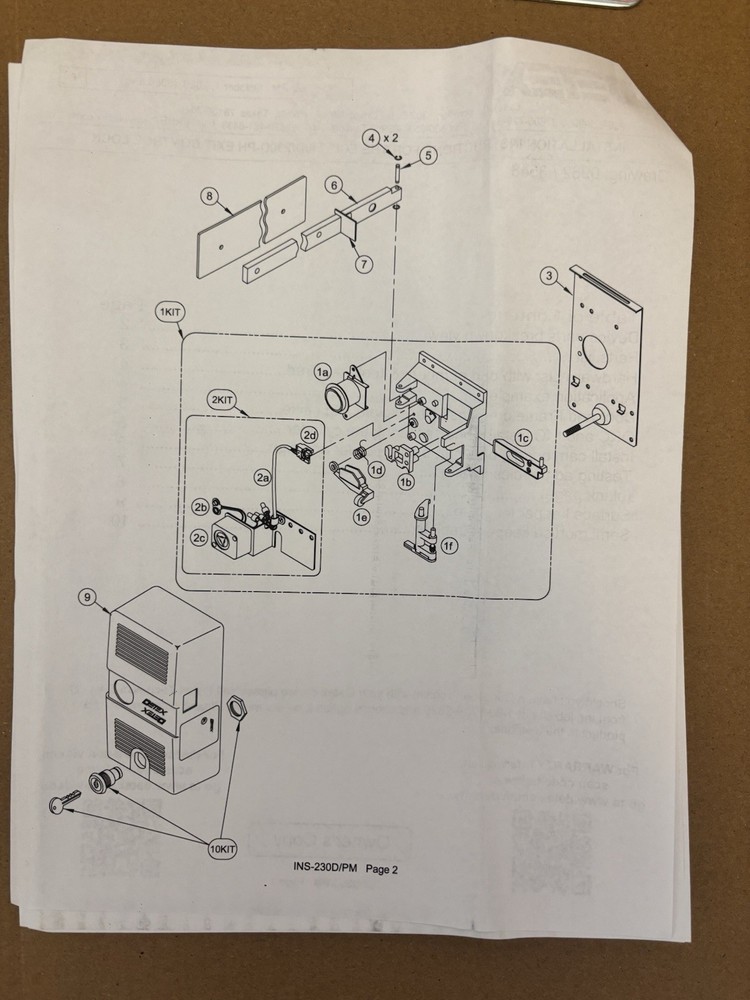 Detex Alarm Panic Exit Control Lock ECL-230D