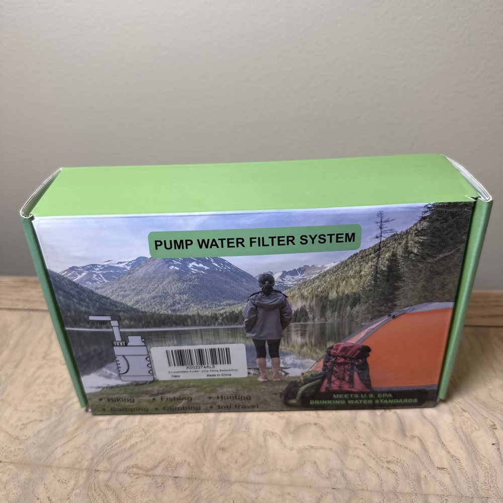 Hiker Microfilter Portable Drinking Pump Water Filter System. Camping-Hunting…