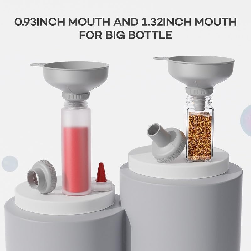 Wide Mouth Funnel with Multiple Spouts for Jars and Bottles Kitchen Tool