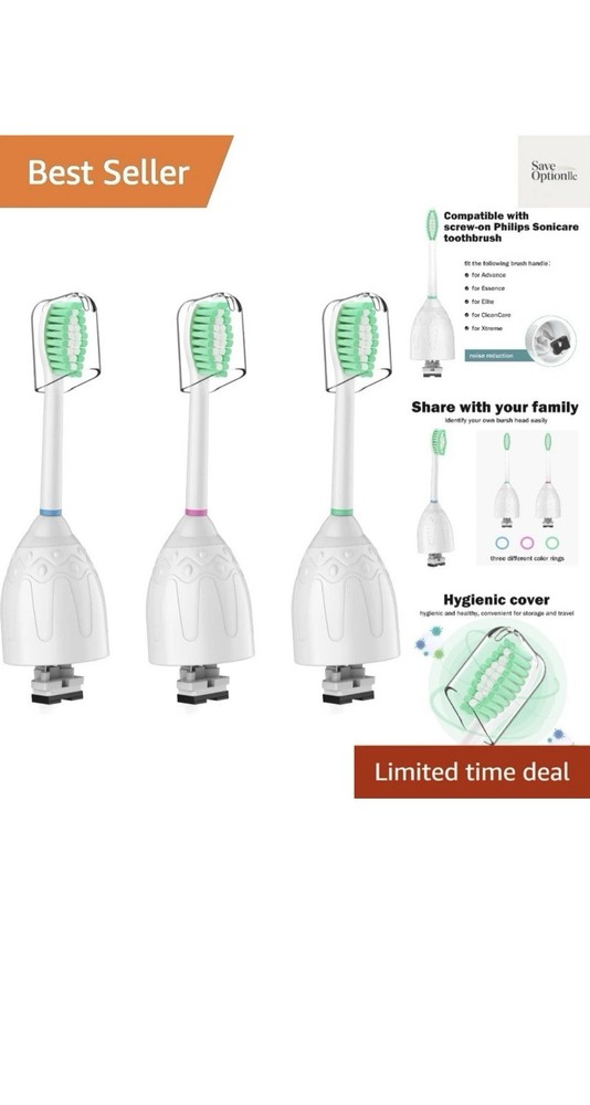 Replacement Toothbrush Heads for Philips Sonicare E-Series New 6 Pack Sealed