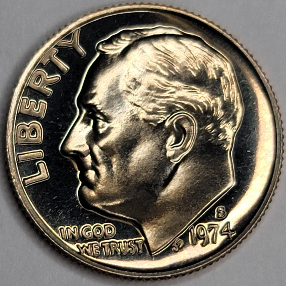 1974 S GEM PROOF ROOSEVELT DIME