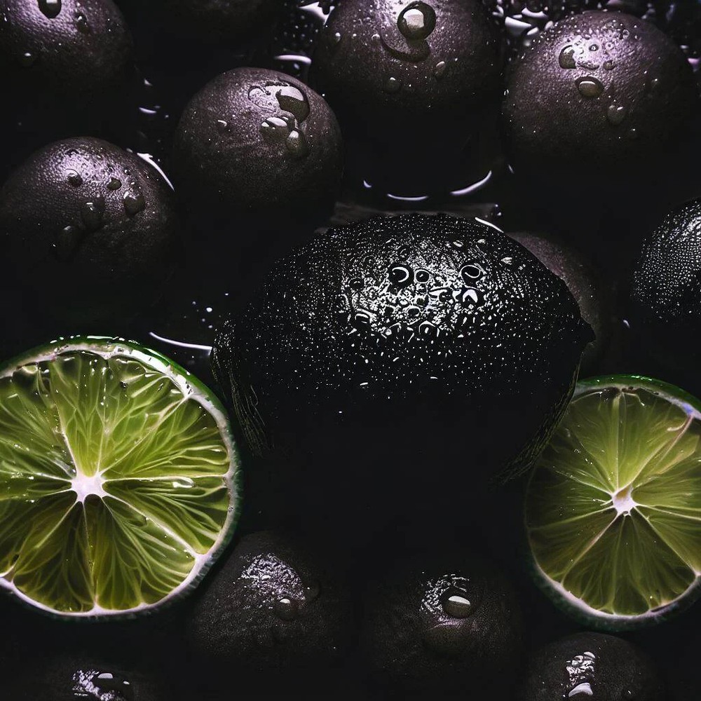 Fresh Sani Dried Black Lemon Whole, Natural sun drying method, 200g