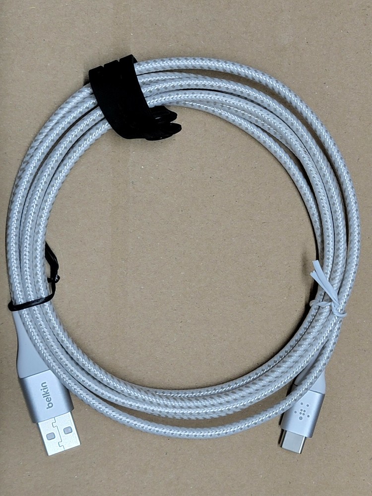 Belkin Boost Charge Braided USB-C Charging Cable 6.6FT - White