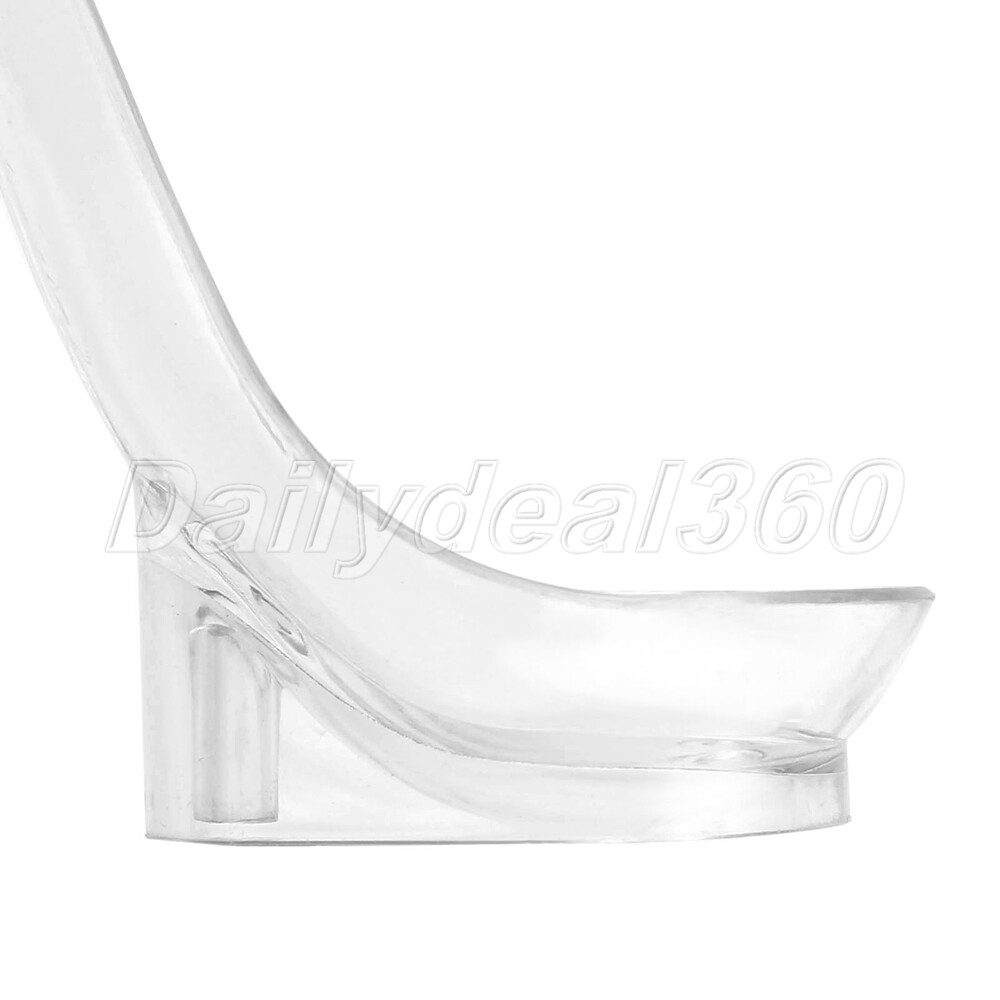 1Pc Practical Clear Plastic Spoon Shape Smoking Pipe Holder Stand 30*45*65mm