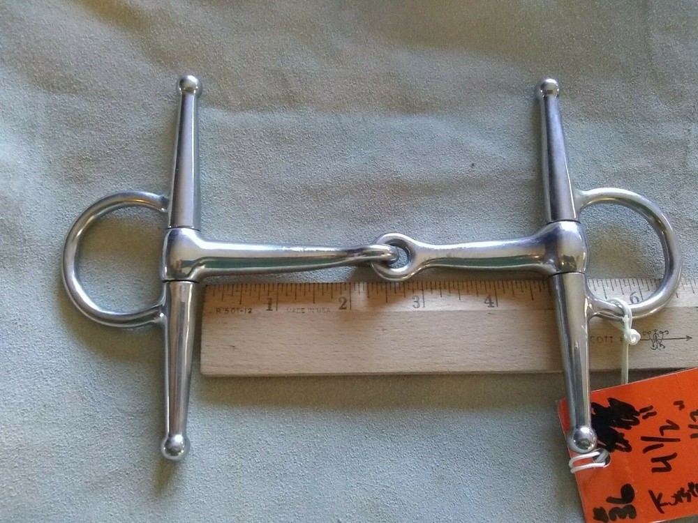 4.5" Korsteel Full-Cheek Snaffle Bit (box 36)
