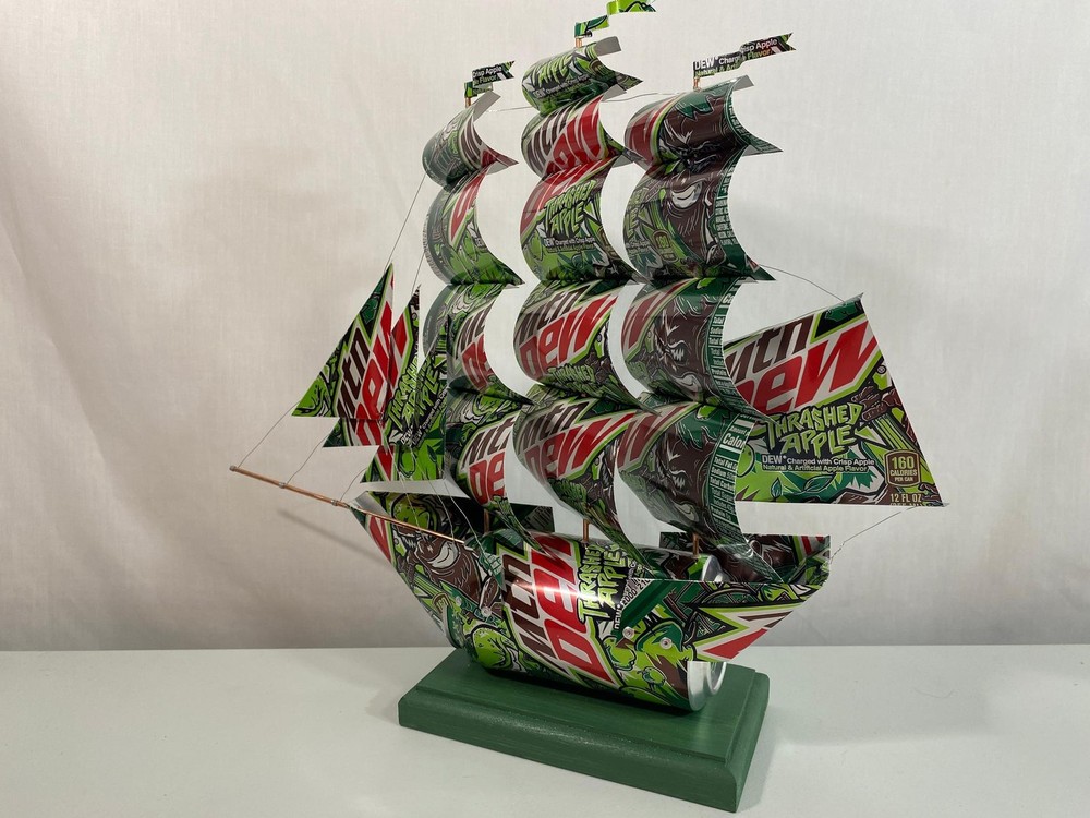 Mountain Dew Thrashed Apple Soda Can Ship