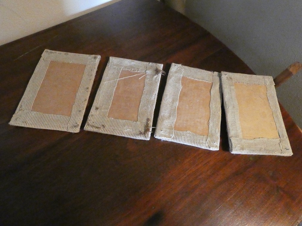 Apple Needlepoint Panels Hand Sewn Vintage