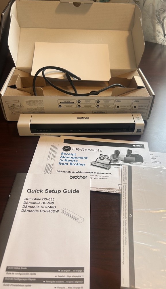 Brother DS-640 Compact Mobile Document Scanner - White
