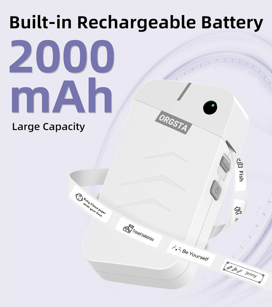 Label Maker Machine with Tape Bluetooth Portable Thermal Labelling Printer