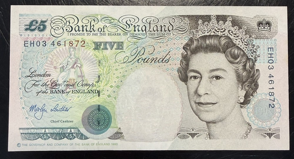 Old Five £5 Pound Note Uncirculated