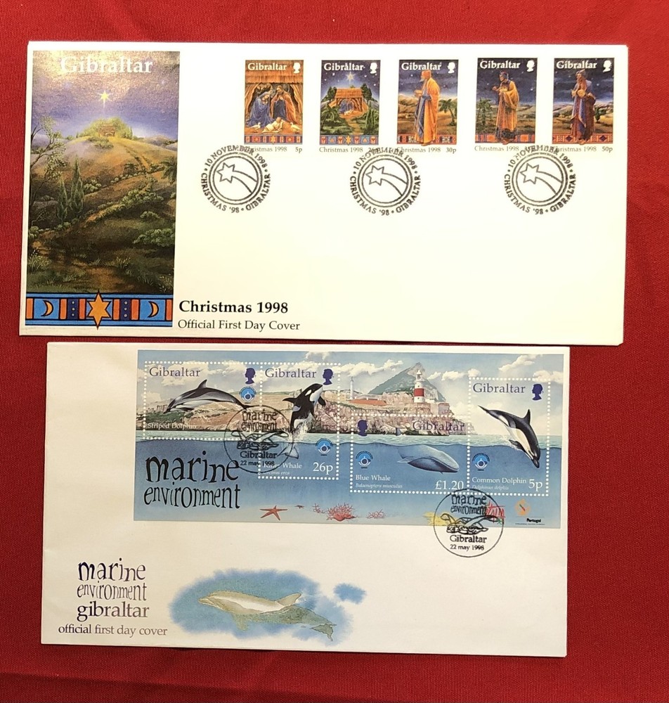 1998 Gibraltar x 2 FDC assorted covers