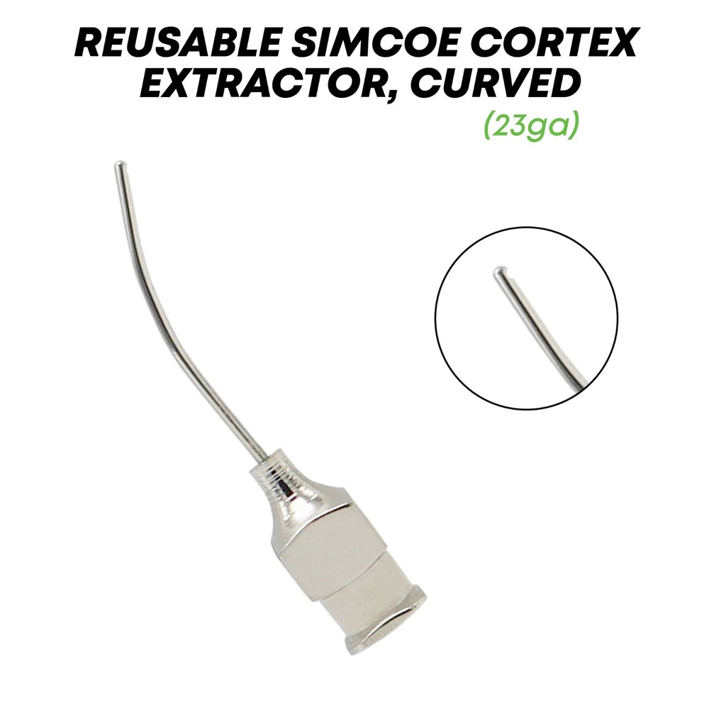 Aspirating Cannula Simcoe Cortex Extractor 0.3mm Side Port 23 ga Ophthalmic Tool