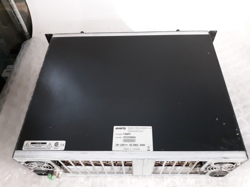 Evertz 7800FR MultiFrame Controller Empty w/ 2x PSU *CHASSIS*