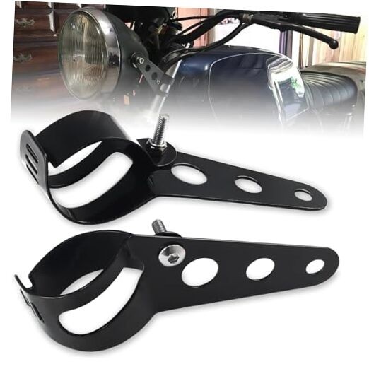 Universal Motorcycle Headlight Mounting Bracket Clamps Fork Ears 35-43mm