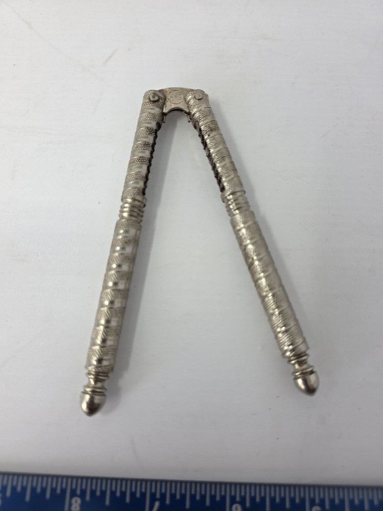 Vintage HMO Metal Nut Cracker Tool 5” Long Nut Cracking Nutcracker