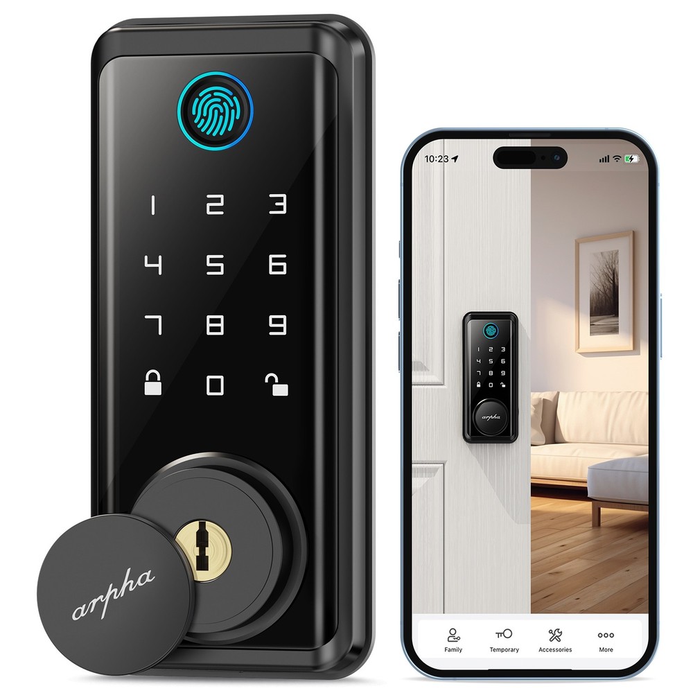 ARPHA Keyless Entry Smart Door Lock Fingerprint Deadbolt App Control Auto Lock