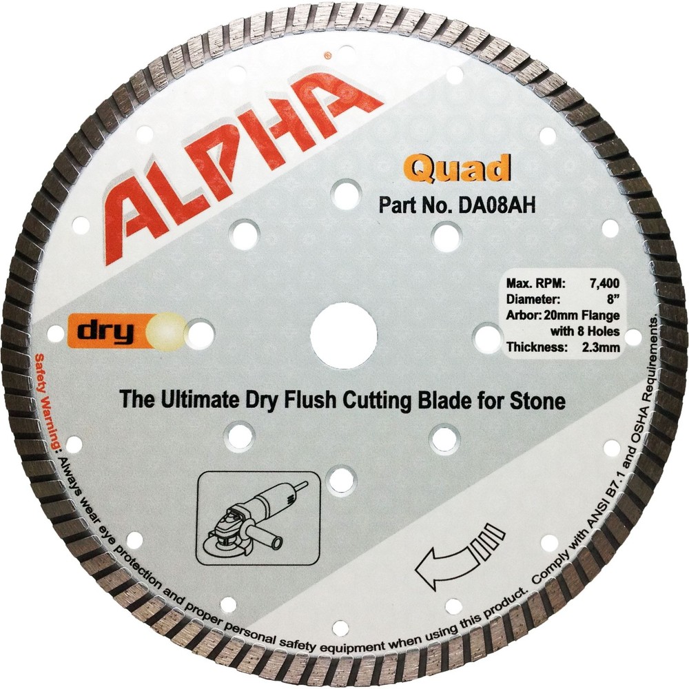 Alpha Professional Tools Quad Dry Blade 8"- DA08AH