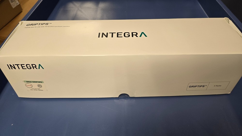 INTEGRA GripTips Pipette Tips 300µl, Filtered, Long, 4485, 5 Racks 96 Tips Each