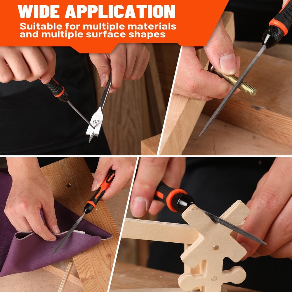 ValueMax 7PC Needle File Set Round HalfRound Flat Warding Square Triangular Flat