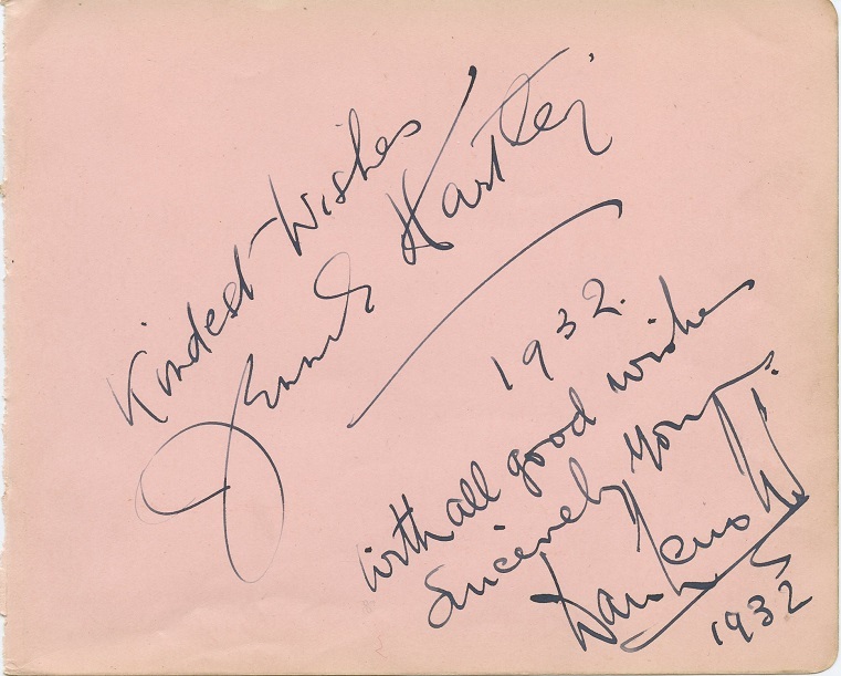 MYSTERY AUTOGRAPHS - 1932