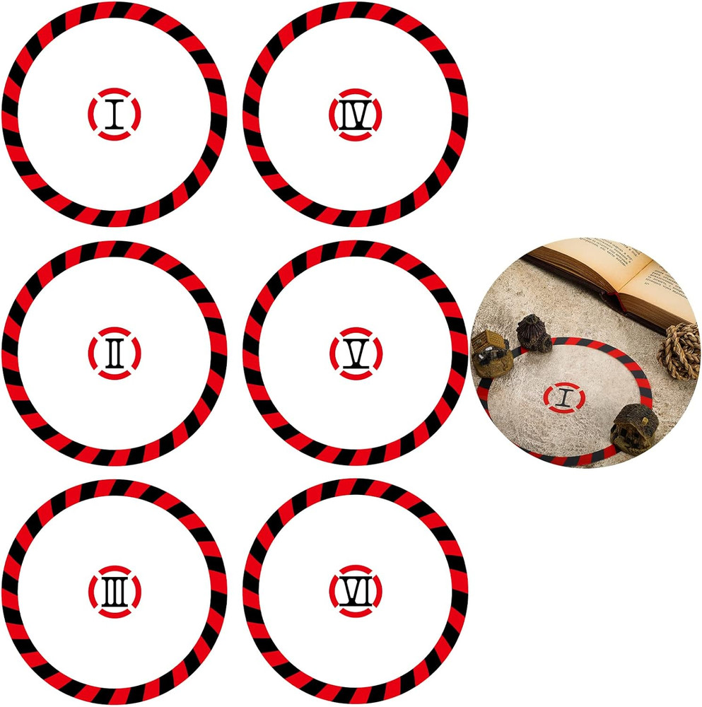 6 Pcs Objective Point Markers round PVC Objective Marker Accessory, Miniature N