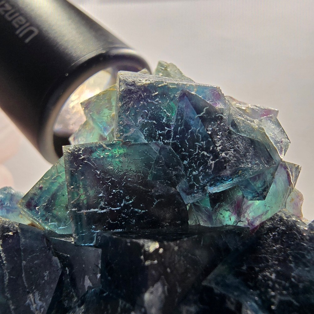 Phantom Fluorite Cube Specimen, blue Butterfly Pocket, Okorusu, Namibia