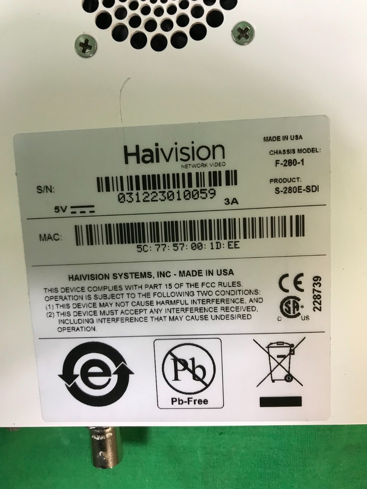 Haivision Makito Encoder BARRACUDA F-280-1 Audio/Video IP*