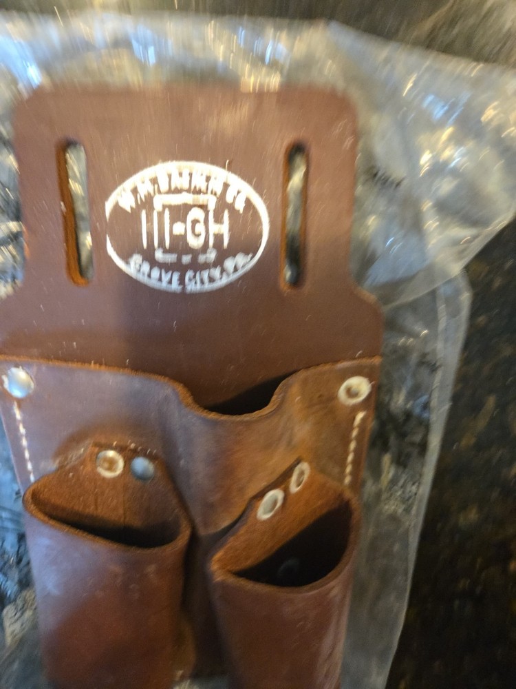 Bashlin 111-gh LEATHER TOOL HOLDER BELT MOUNTED LINE ELECTRICAL TOOLS