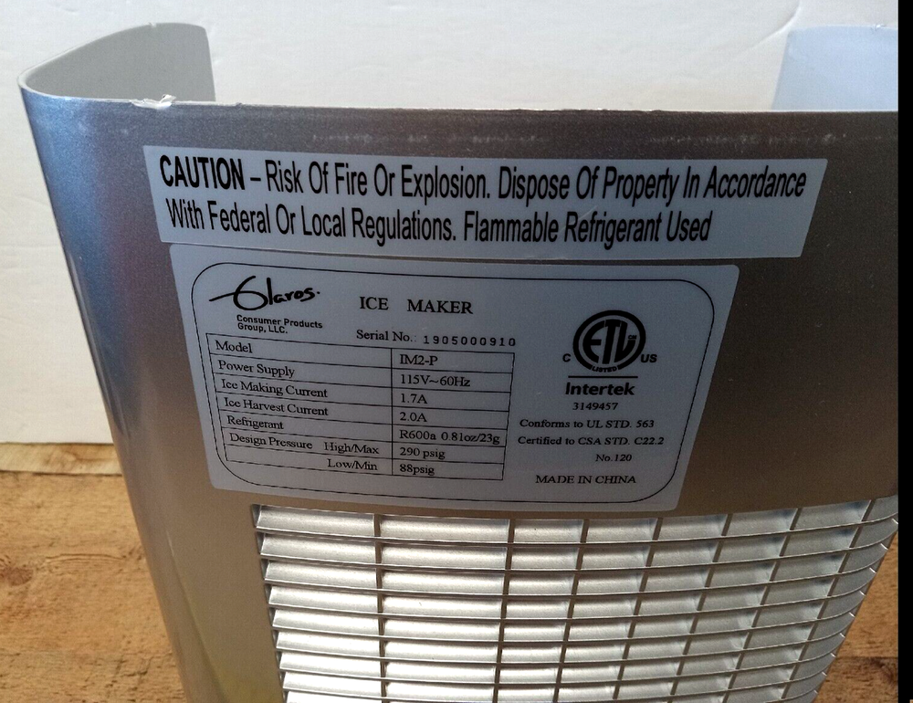 Replacement Main Body Assembly for Glaros Countertop Ice Maker Model IM2-P