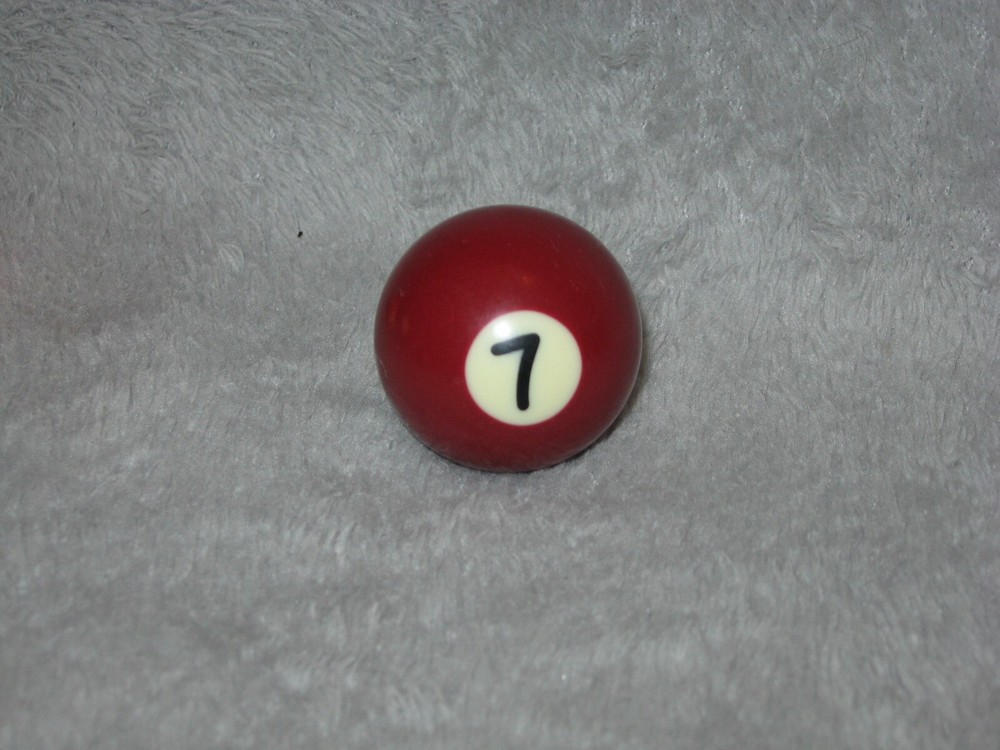 Mini Pool Ball #7 Red Solid 1.5" Diameter Miniature Billiard Replacement