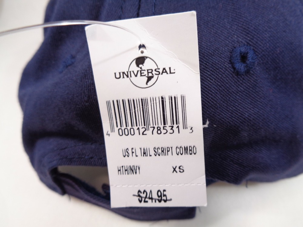 UNIVERSAL STUDIOS Florida BASEBALL CAP / Blue Red White / Adjustable Back / XS