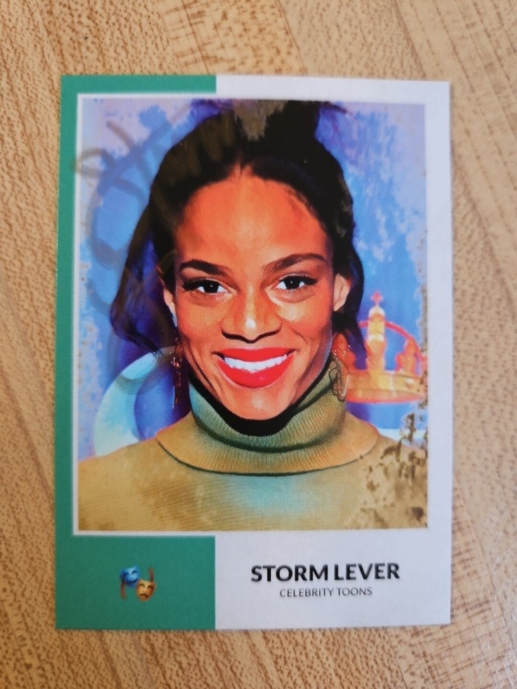 Storm Lever Custom Signed Card - Celebrity Toons