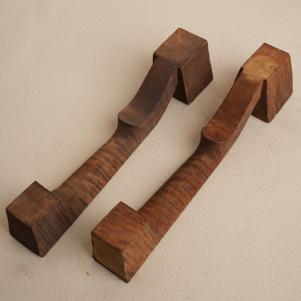 2 Old 4/4 Violin Scrolls Necks #VB273