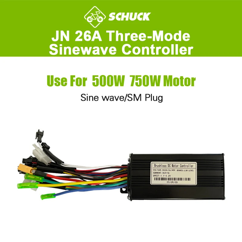 E-bike 26A Three-Mode Sine Wave Controller with LCD Display SM Connector