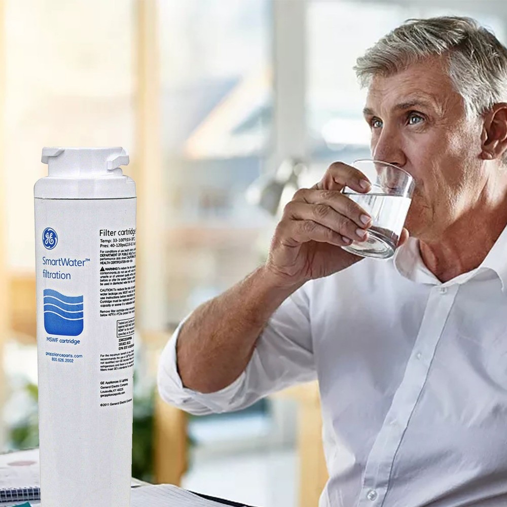 GE MSWF refrigerator water filter replacement SmartWater filter new - 4PACK