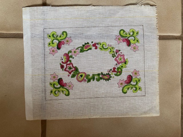 Floral Needlepoint canvas - very pretty!