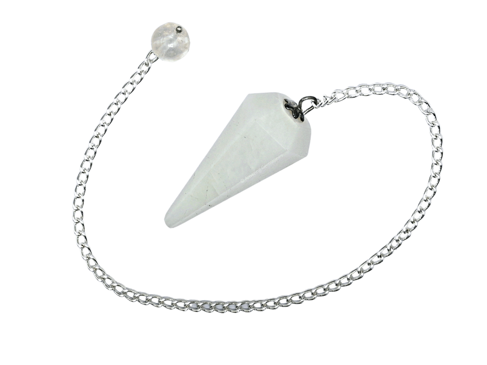 Snow Quartz Dowsing Crystal Pendulum