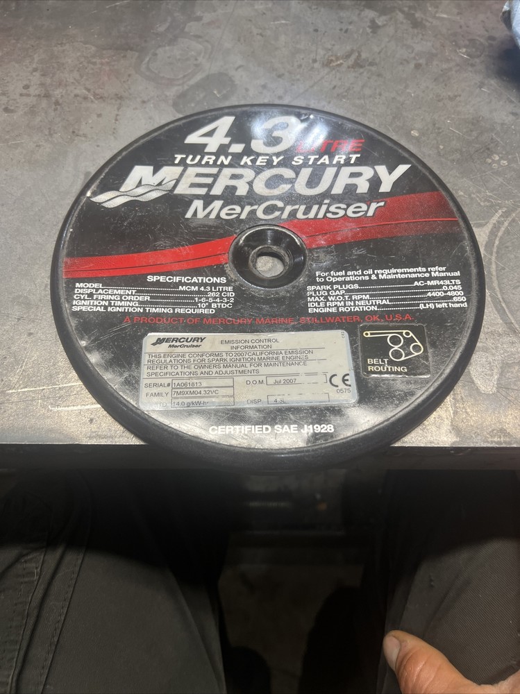 Mercruiser 4.3 flame arestor cover