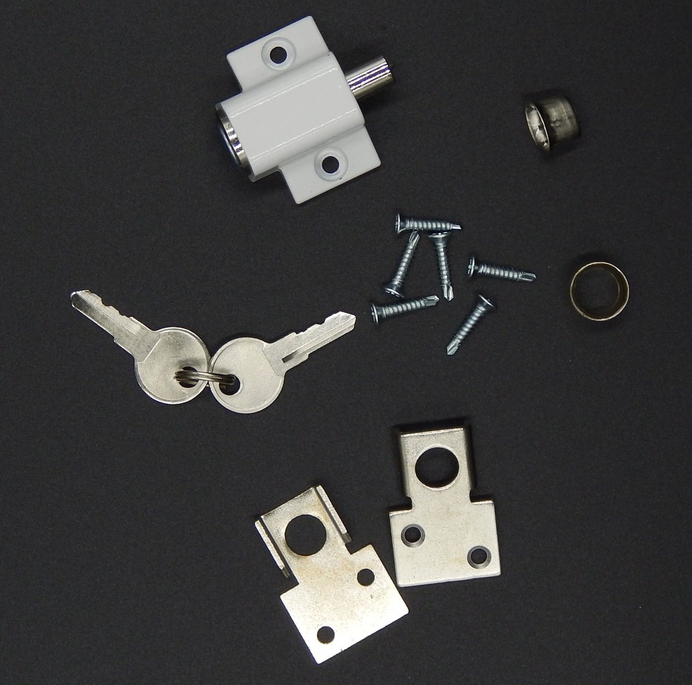 Keyed Double Hung Sash Window Lock - Keyed Alike - White