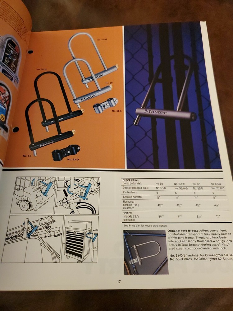 Master Padlocks And Security Products Catalog 85G, 1985