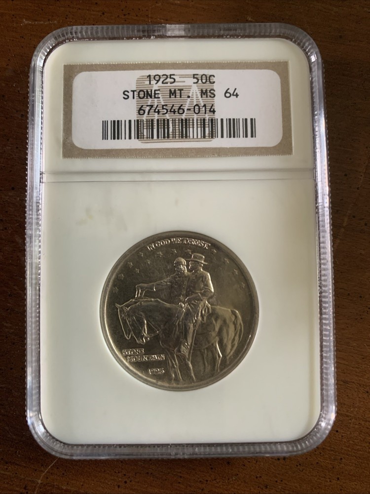 Stone Mountain Commemorative Silver Half Dollar 1925 MS64 NGC