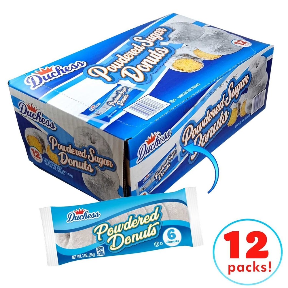 Duchess Mini Powdered Sugar Donuts (3 Oz., 12 Pk.)