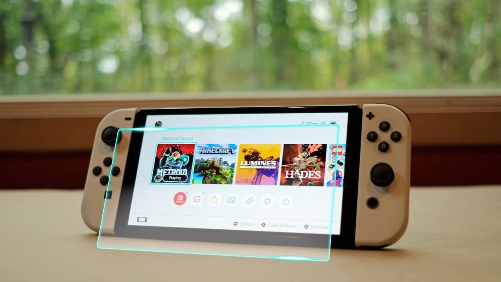 Crystal Clear Screen Protector for Nintendo Switch OLED Model Video Game