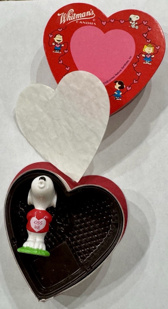 Vintage Snoopy - Peanuts - Whitman Candy Container 4” Across