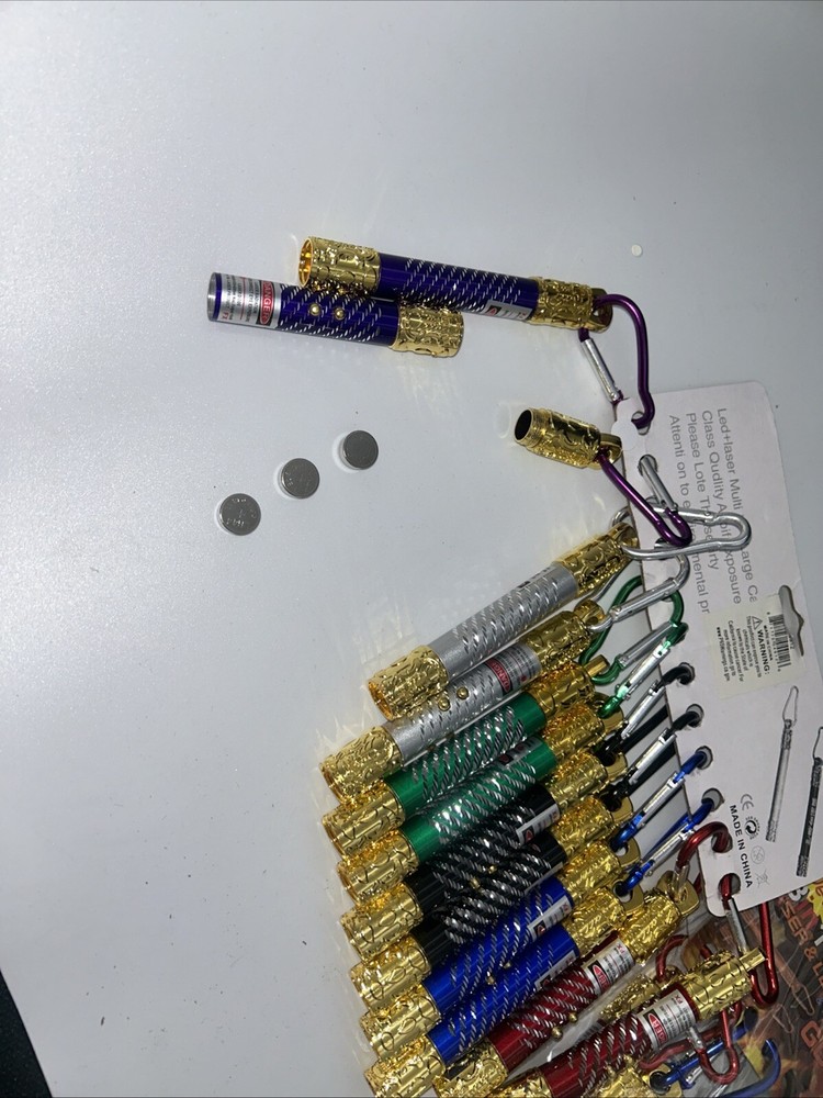 48pcs Keychain Red Laser Pointer With Torch